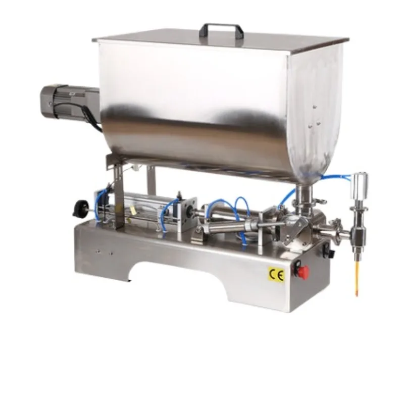 Horizontal stirring and heating paste granular sauce automatic filling machine