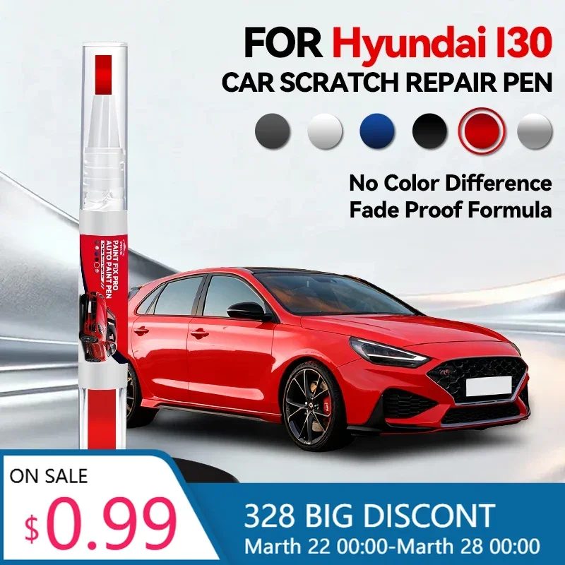 

Ручка-корректор для ремонта лакокрасочного покрытия Hyundai i30, средство для удаления царапин, аксессуары для авто, черный, белый, желтый цвета
