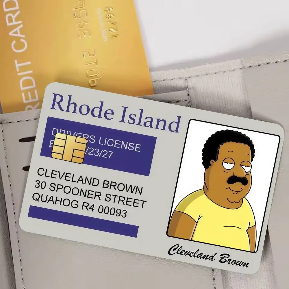 Cleveland Brown license Film Skin Cover Credit Card Stickers 4PCS Debit Front Decoration Bank Bus Pass Waterproof