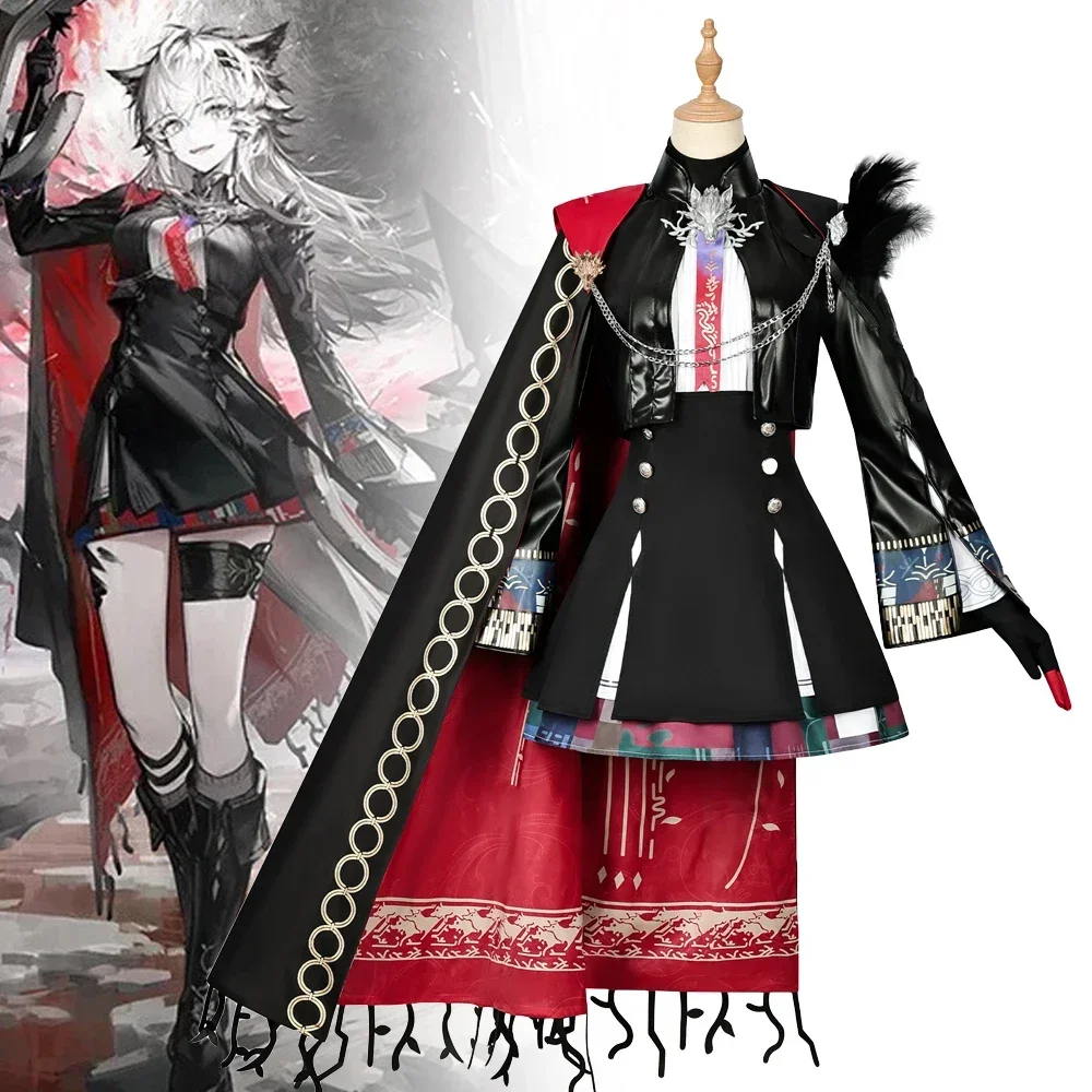 

Game Arknights Lappland the Decadenza Cosplay Costume Adult Women Coat Shirt Skirt Set Uniform Carnival Party Clothes Outfit