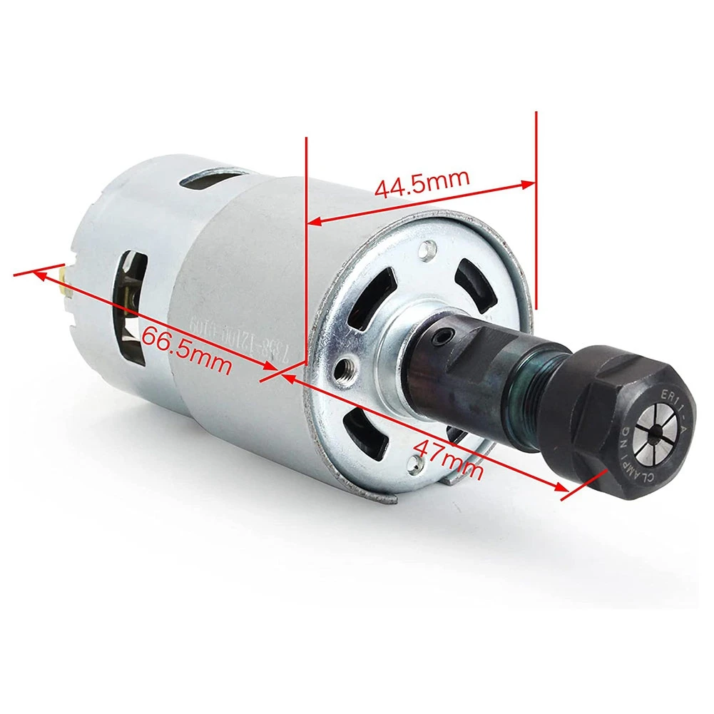 Lightweight DC Motor CNC 775 Spindle Motor 100W 12-24VDC 10000RMP + ER11 Collet For DIY Mini CNC 3018 3018Pro 3018Pro-Max 3018Pr