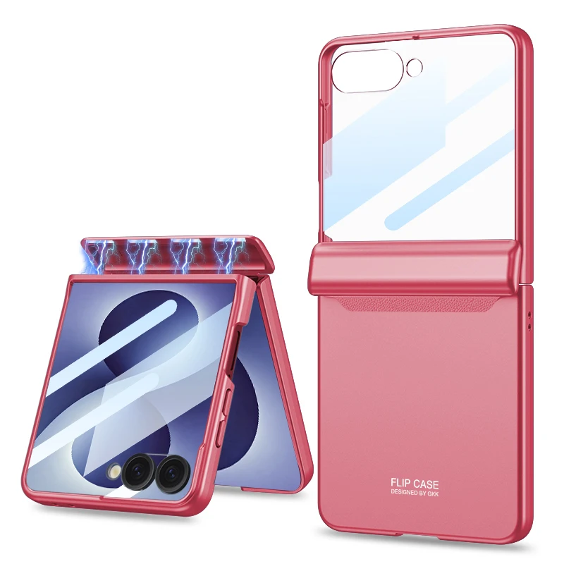 Hinge Protector 3 in 1 Casing For Samsung Galaxy Z Flip 8 Case Protective Fashion Mobile Phone Back Cover