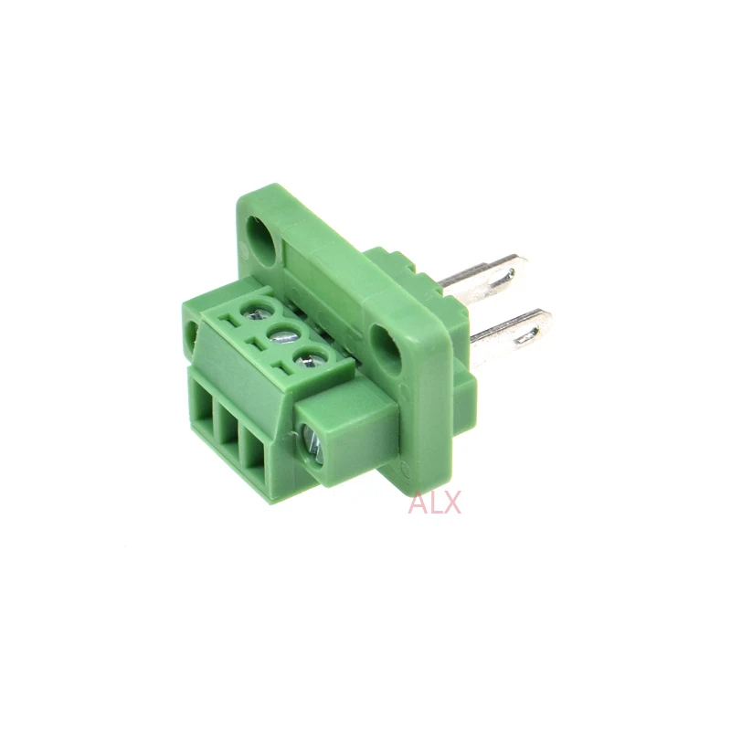 3SETS 15CDGV 2/3/4/5/6/8 pin 3.81MM pitch pluggable screw terminal block 3.81 PLUG TYPE pcb connector with Flange PLUG + SOCKET