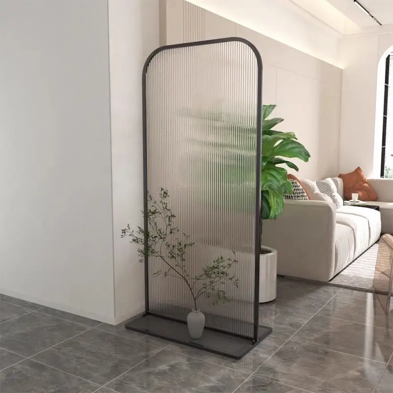 قسم مدخل متحرك، بسيط، بدون شاشة تثقيب، دخول الباب، أريكة غرفة المعيشة تحجب زجاج غرفة النوم