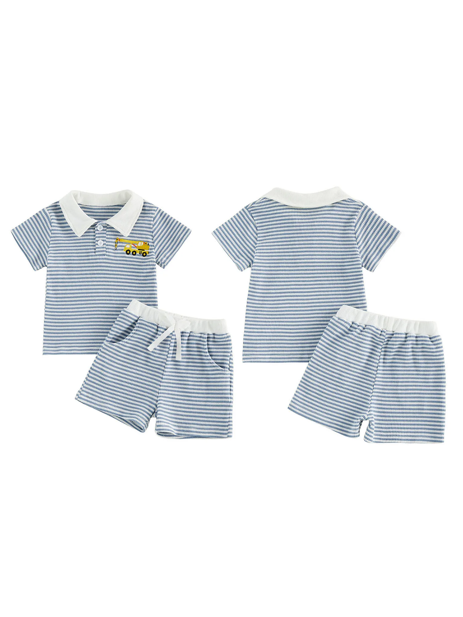 

Очаровательный комплект из 2 предметов для мальчиков: футболка с короткими рукавами и принтом динозавров и подходящие шорты для летних развлечений