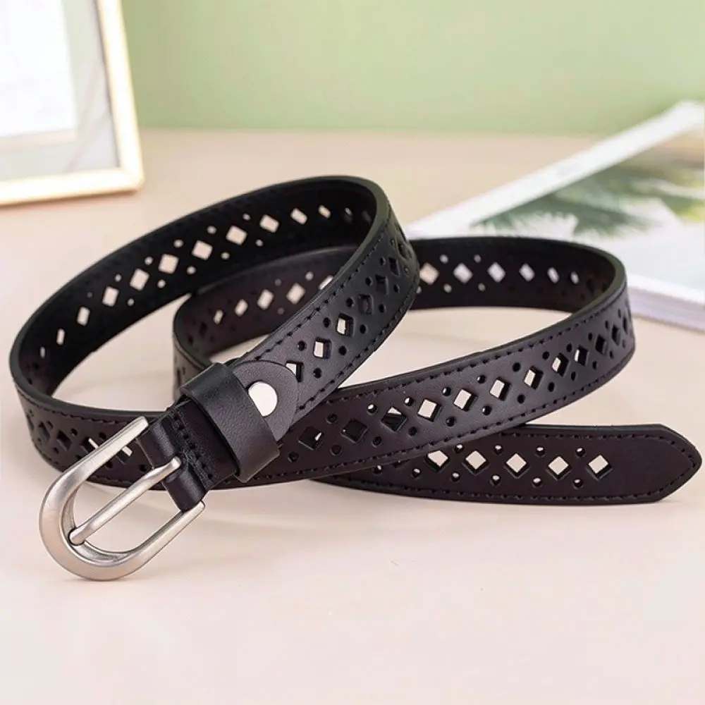 Women Skinny Leather Belt Vintage Narrow Waist Strap Retro Pin Buckle Elegant Accessory For Dresses And Pants