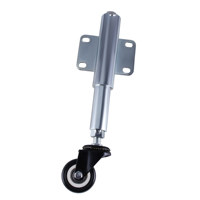 1Pcs Swivel Castors Sliding Wheel 2 Inch Heavy Duty Spring Loaded 6cm Retractable Rotary Door Roller
