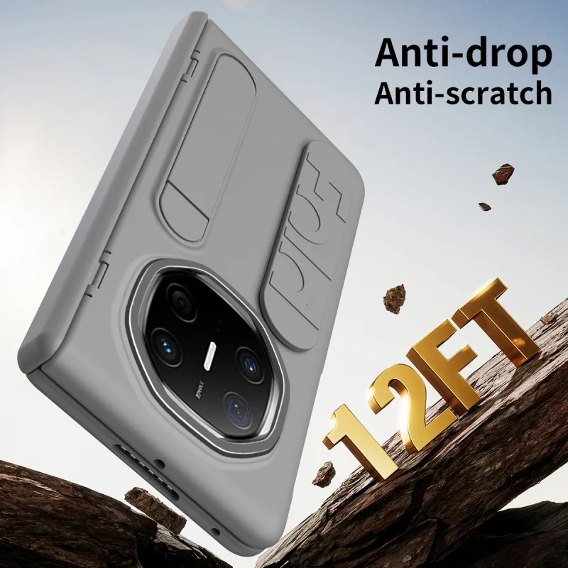 حافظة هاتف محمولة رفيعة للغاية قابلة للطي لهاتف هواوي ميت X5 ميت X3 مع حزام معصم وغطاء محمول باليد بالإضافة إلى طبقة مقسى