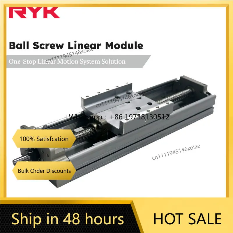 RY80 High Precision 150kg Load 1500mm Stroke Ball Screw Drive Linear Stage Single Axis Robot Linear Actuator Module