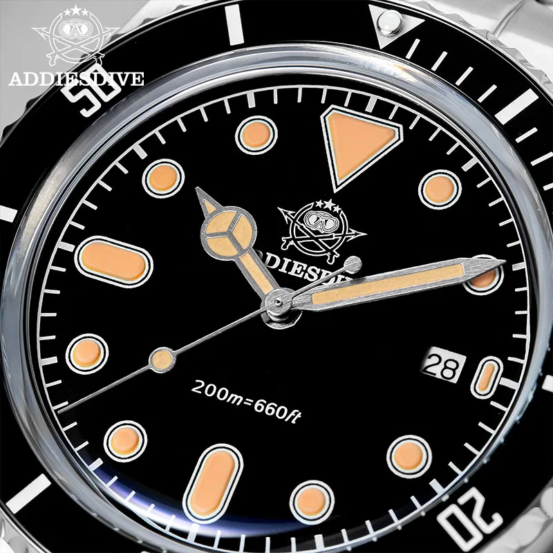 Reloj ADDIESDIVE de gran venta para hombre BGW9 azul luminoso AD2501 20Bar reloj impermeable para hombre relojes de cuarzo de acero inoxidable 316L