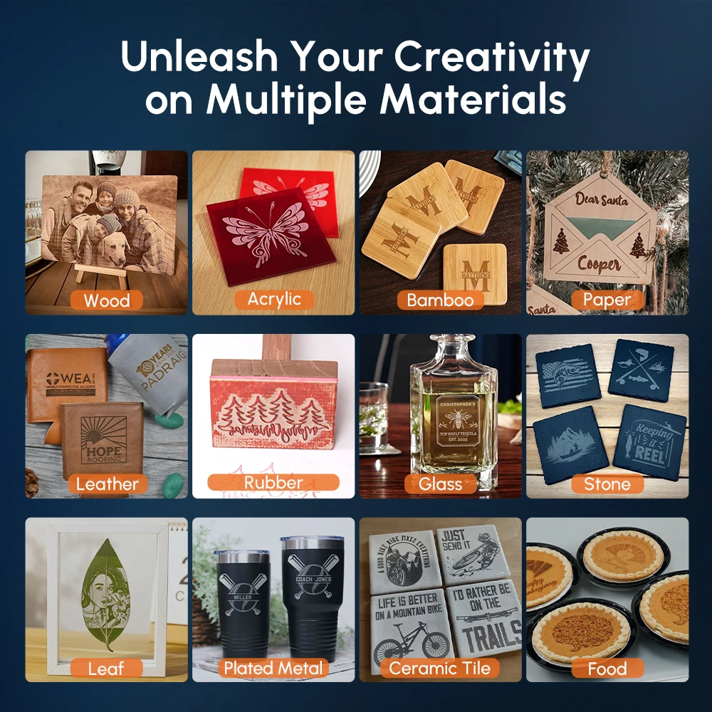 AlgoLaser Laser Engraver DIY KIT 10W Printer Cutter Woodworking Machines Plastic Glass Acrylics WI-FI Cutting Engraving Machine