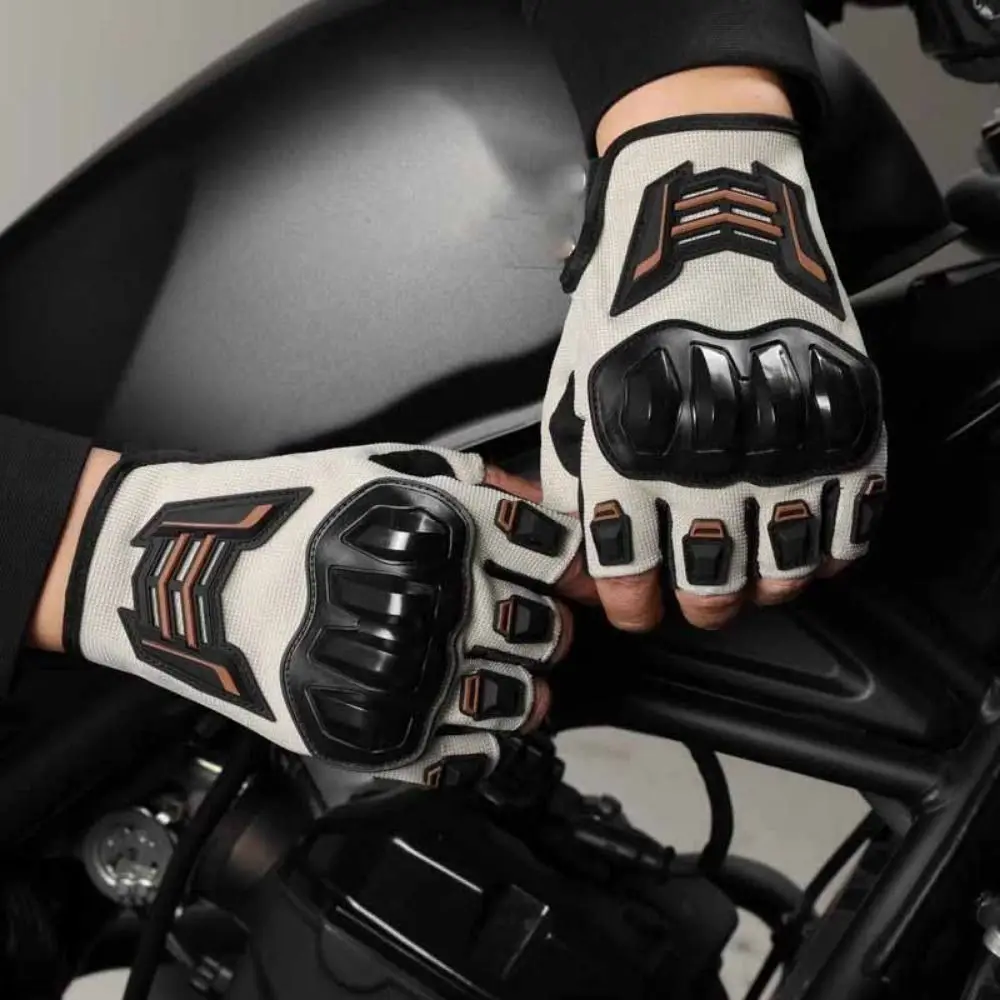 Wear Resistant Half Finger Gloves Breathable Anti-Slip Motorcycle Gloves Anti-Fall Protection Drop Resistant Bicycle Gloves