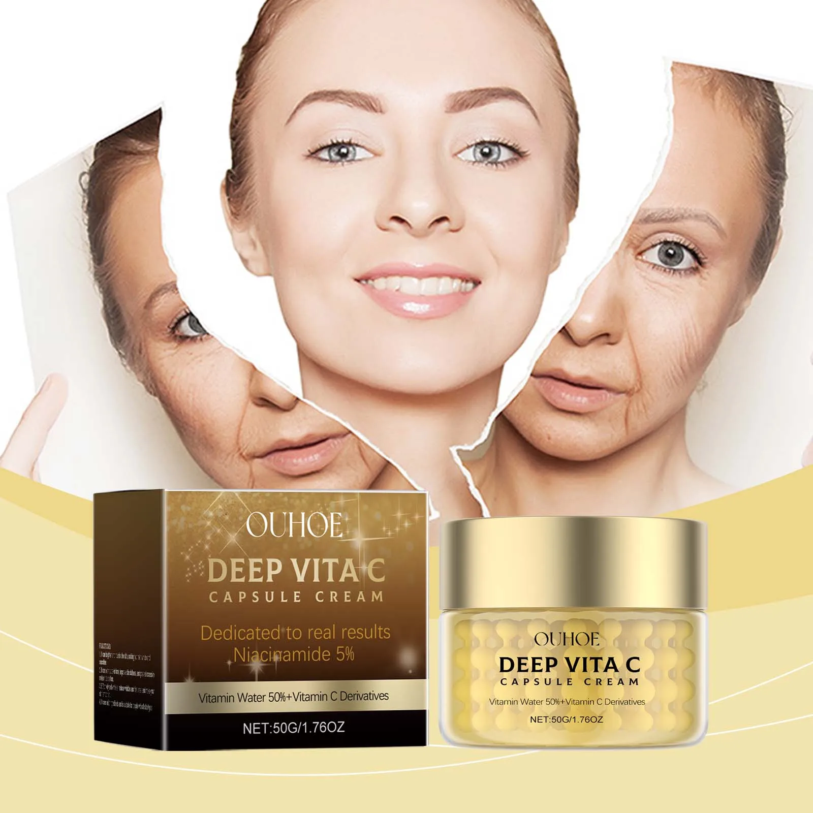 

Vitamin C Hydrating Cream - Hydrating Care, Soft Tender Skin, Brightening Facial Care