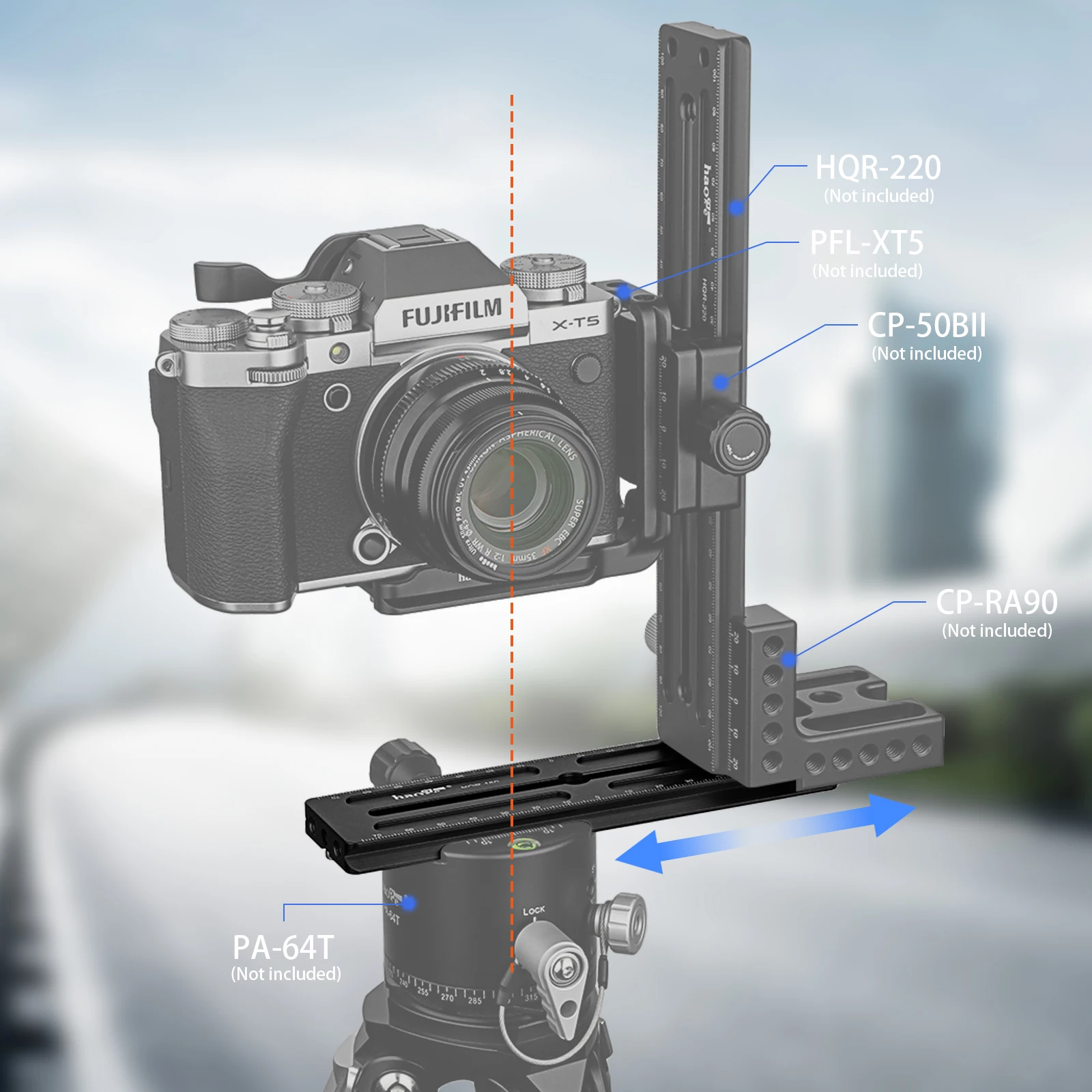 Haoge-قضيب انزلاقي للكاميرا ، 160 مللي متر ، متعدد الأغراض ، طويل ، سريع التحرير ، حامل ثلاثي القوائم ، مشبك رأس كروي متوافق مع Benro Arca Swiss