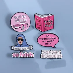 Mean Girls Enamel Pins Funny Campus Youth Movie Brooches You Can't Sit With Us Lapel Shirt Backpack Badge Jewelry Gift Wholesale