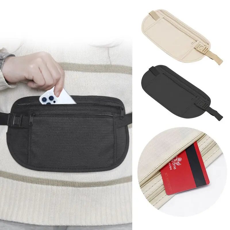 

Невидимые дорожные поясные сумки для паспорта, поясная сумка для денег, скрытый защитный кошелек, подарочная дорожная сумка, нагрудная сумка, поясная сумка для денег