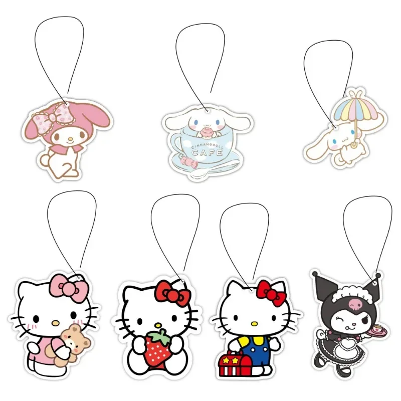 Hello KittyMy Melody Cinnamoroll Kuromi Cute Cartoon Car Home Creative Aroma Difusers In-Car Room Deodorant Perfume Pendant