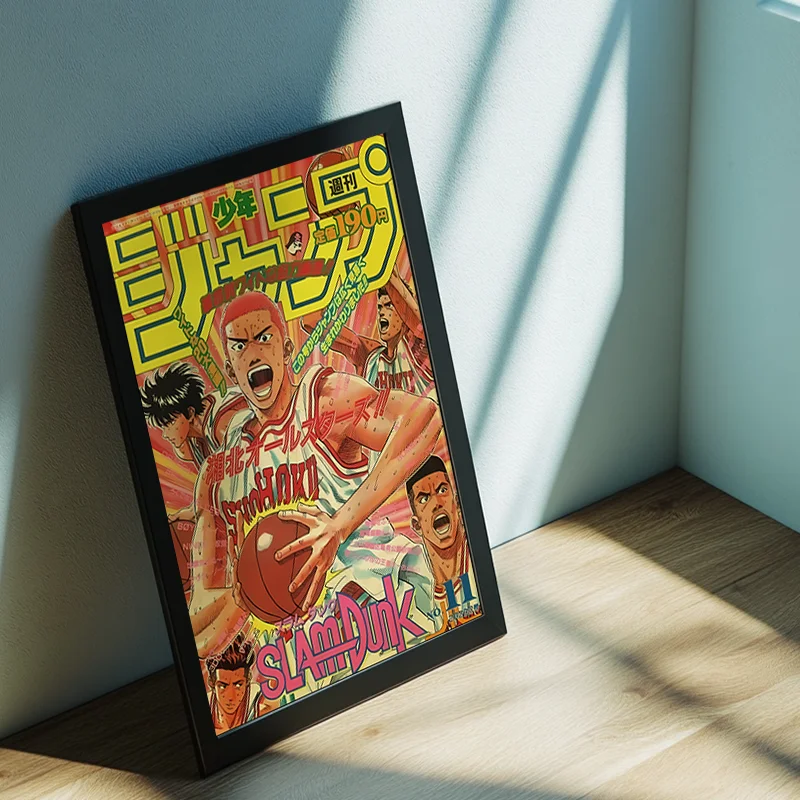 خمر نمط كلاسيكي اليابان أنيمي S-SLAM دونك مانغا الملصقات الخالدة أنيمي جدار الفن كرة السلة المشجعين هدية غرفة المعيشة المنزلي ﻿