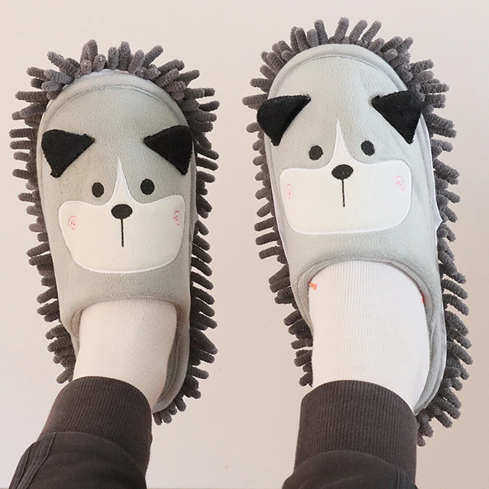 Mop Slippers Thickened Chenille Floor Cleaning Mopping Slippers Removable And Washable Lazy Slippers Shoe Covers