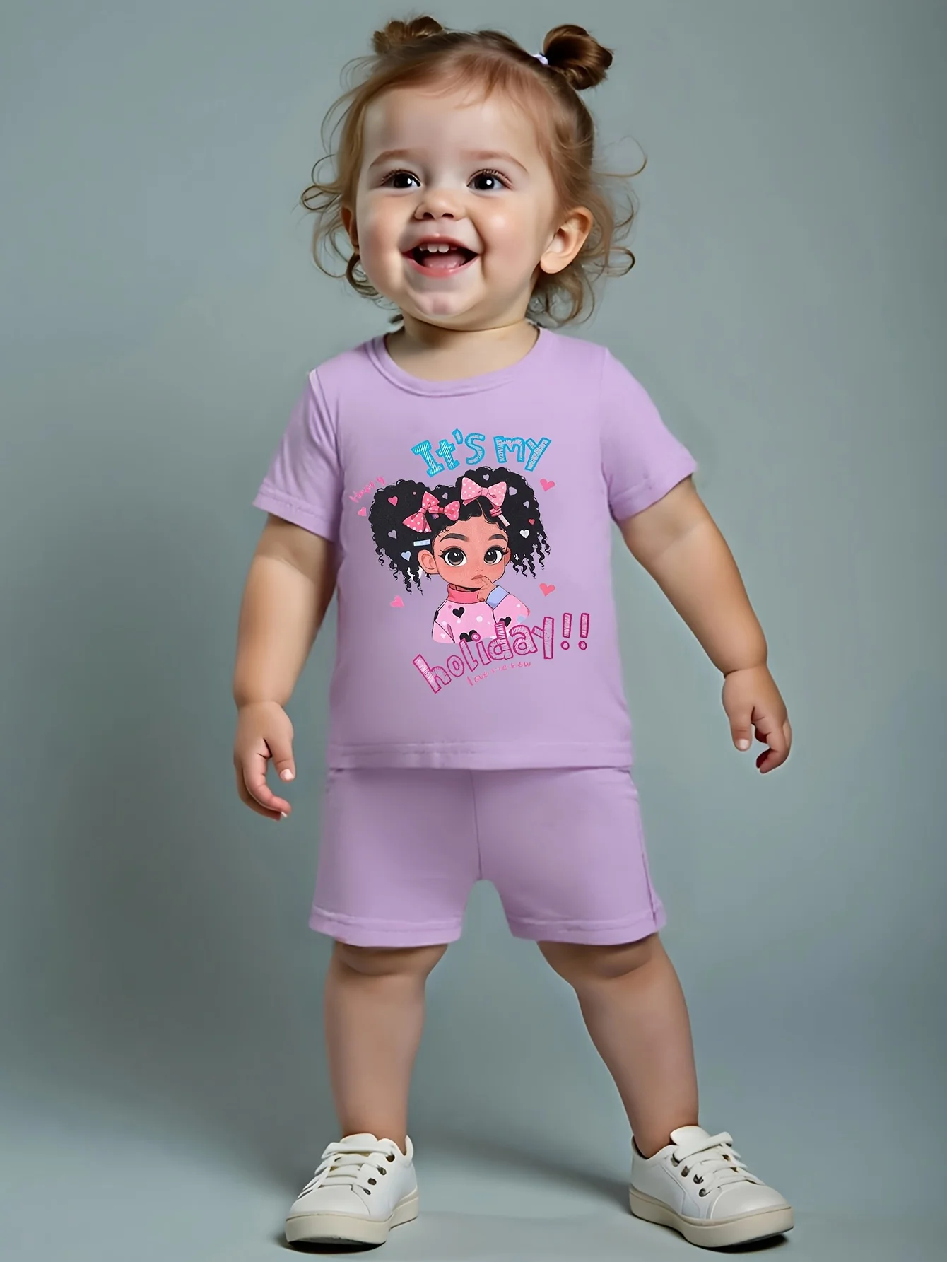 Cute 0-3yrs old Toddler Baby Girl Braided Girl Summer T-shirt Shorts Clothes sets