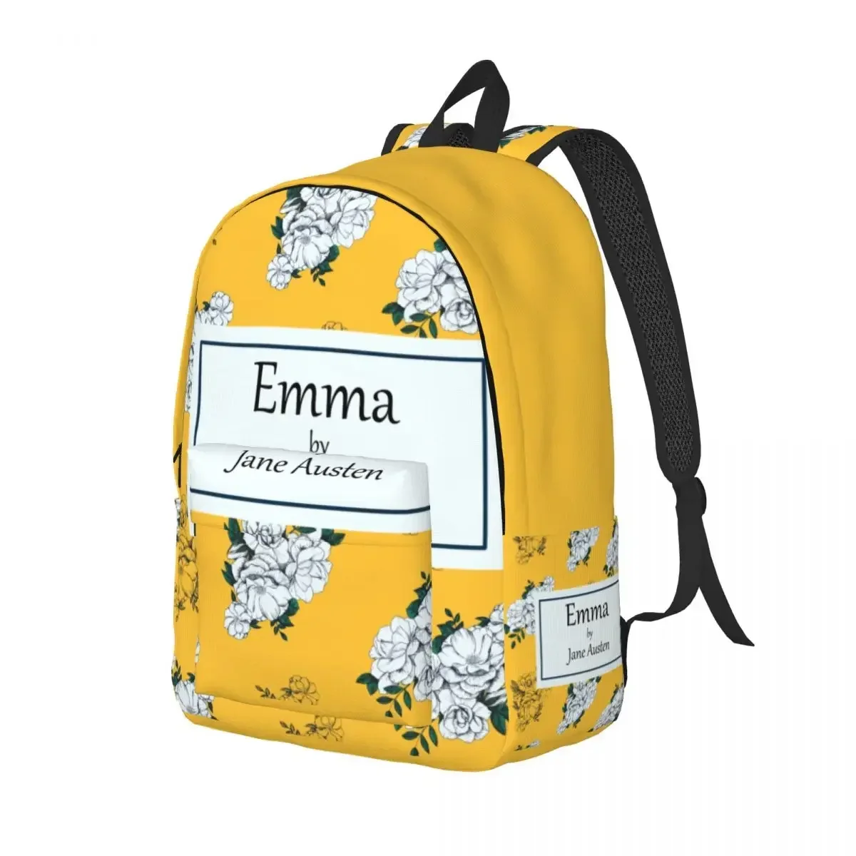 Emma By Jane Austen Canvas Backpack for Women Men Water Resistant College School Pride and Prejudice Bag Printing Bookbags