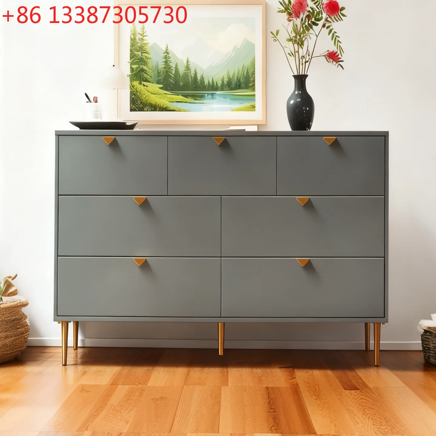 

Italian light luxury chest cabinet piano paint bedroom TV cabinet modern simplicity
