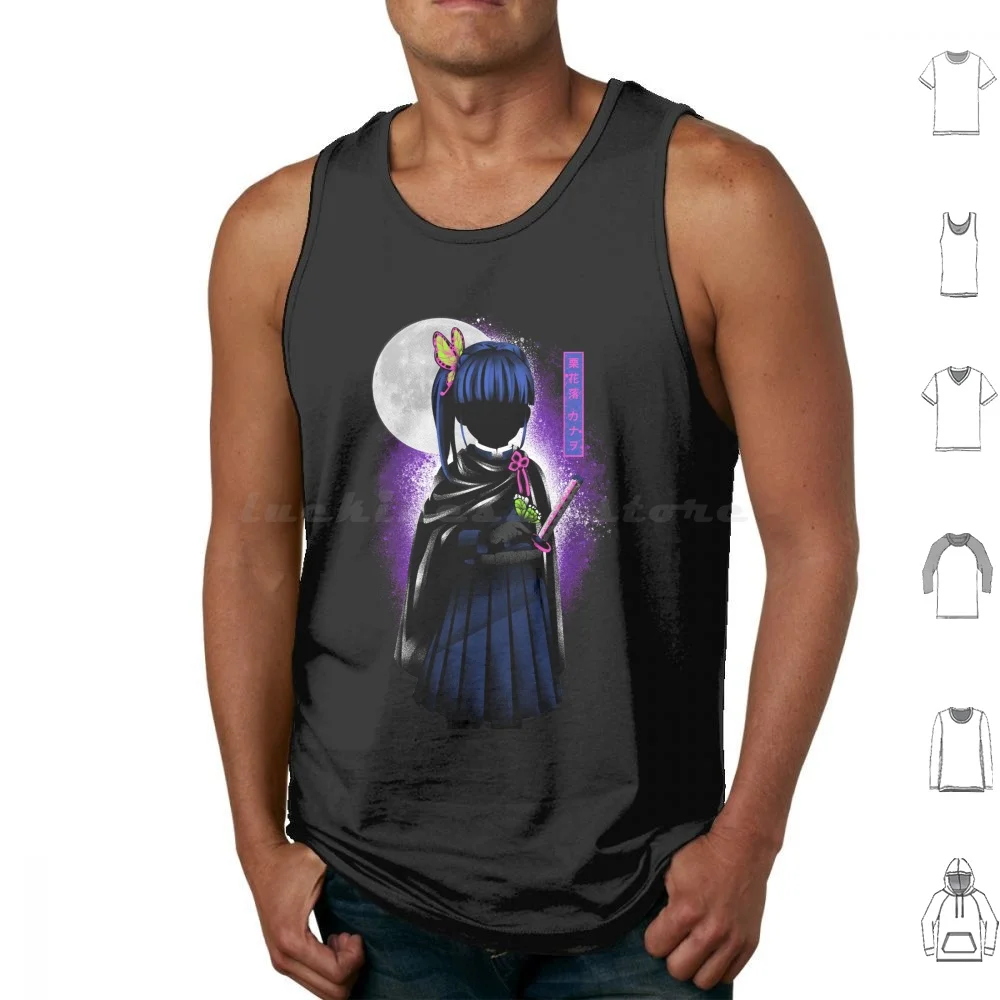 Kanao-Dark Shadow Tank Tops Print Cotton Kanao Kanao Hashira Demon Corps Tsuguko Flower Breathing Demon Kimetsu No Yaiba