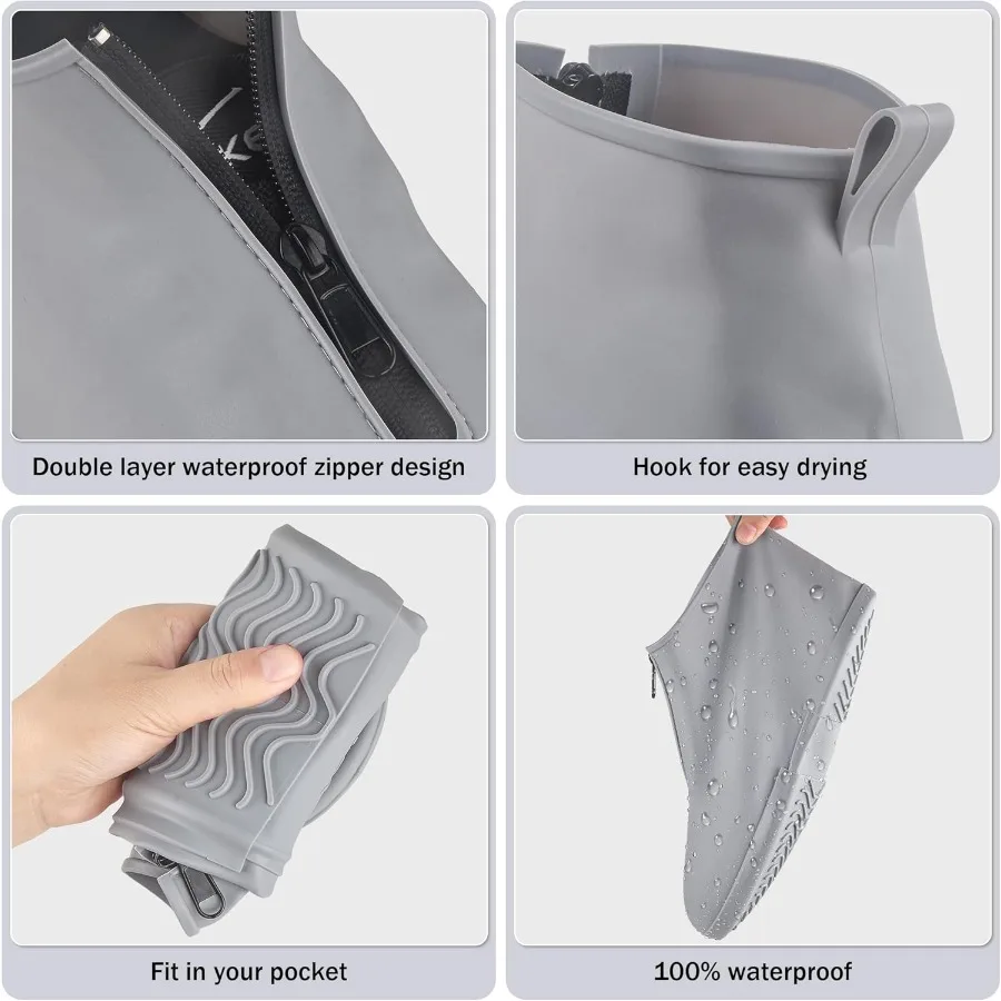 أغطية أحذية مقاومة للماء أحذية مقاومة للانزلاق تم ترقيتها حديثًا وأحدث طراز للرجال والنساء أحذية المطر القابلة لإعادة الاستخدام للخارجية #3