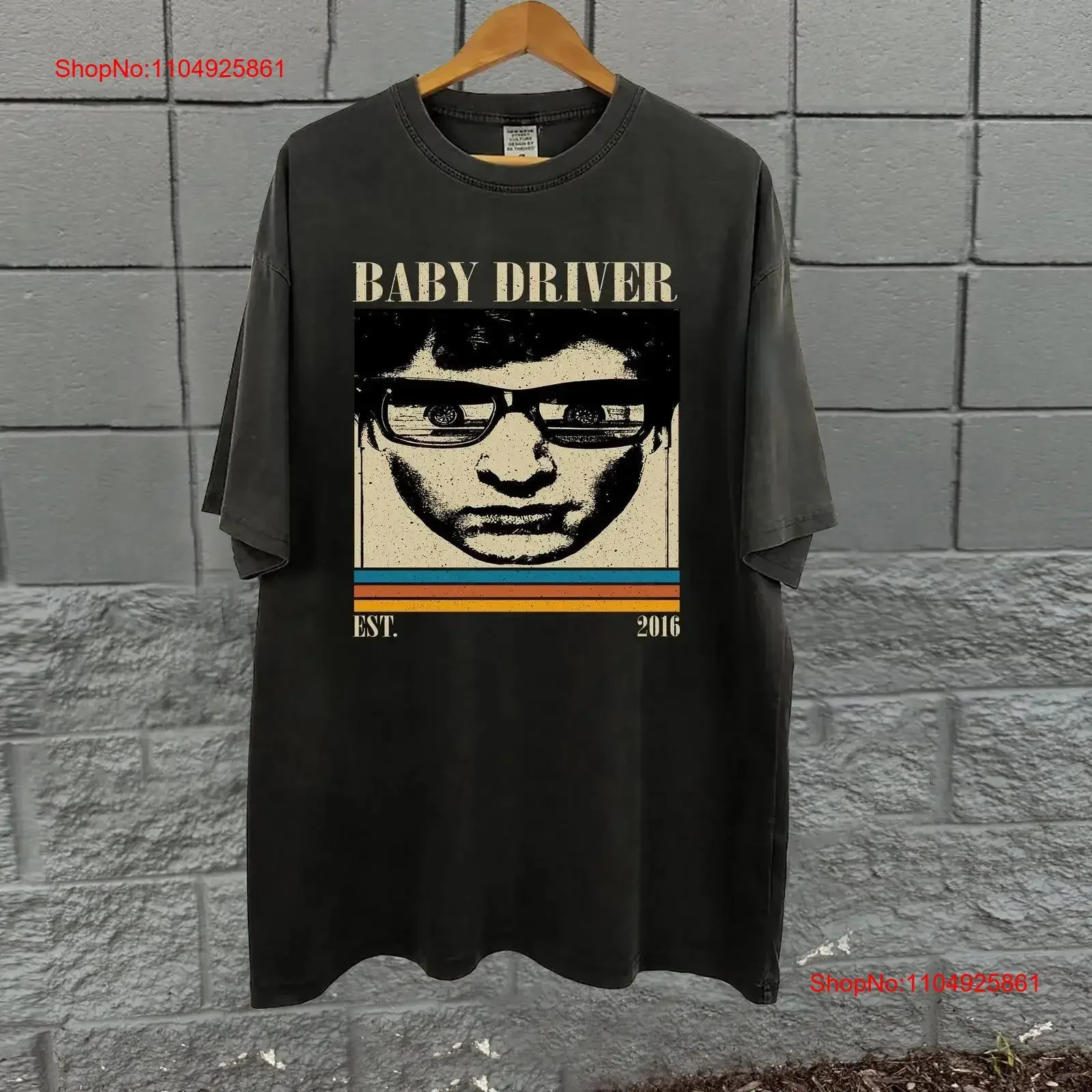 تي شيرت سائق الطفل فيلم فيلم كلاسيكي عتيق ريترو أبي له قميص كلاسيكي مغسول للجنسين للارتداء اليومي أنيق