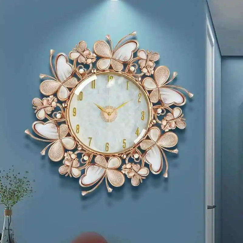 38 * 73Cm European Atmosphere Wall Clock Living Room Decoration Clock Modern Creative Nordic Home Clock Shell Porch