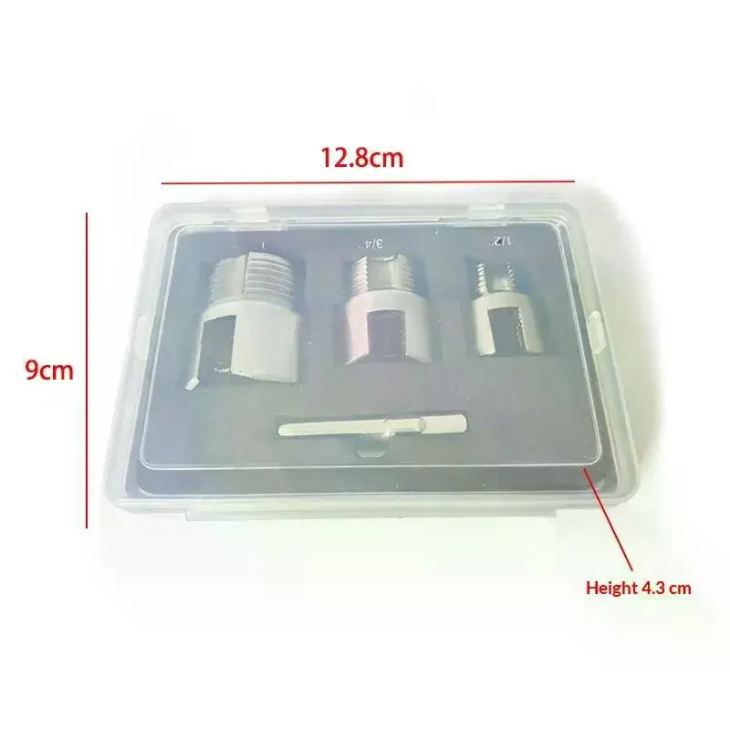 4PCS Integrated Internal External Pipe Threading Tool PVC Pipe Threader Set 1/2 3/4 1 Pipe Thread Cutting Thread Maker