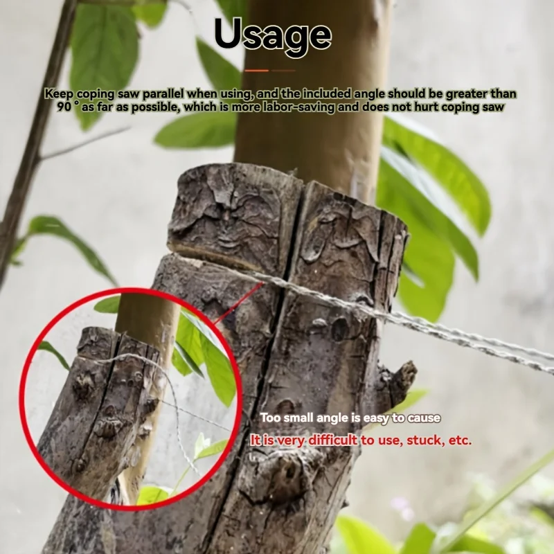 1Pc Stainless Steel Hand-Pulled Wire Rope Multi-Purpose Small Pocket Saw Survival Equipment Multi-Purpose Saw Blade for Outdoor Camping Style