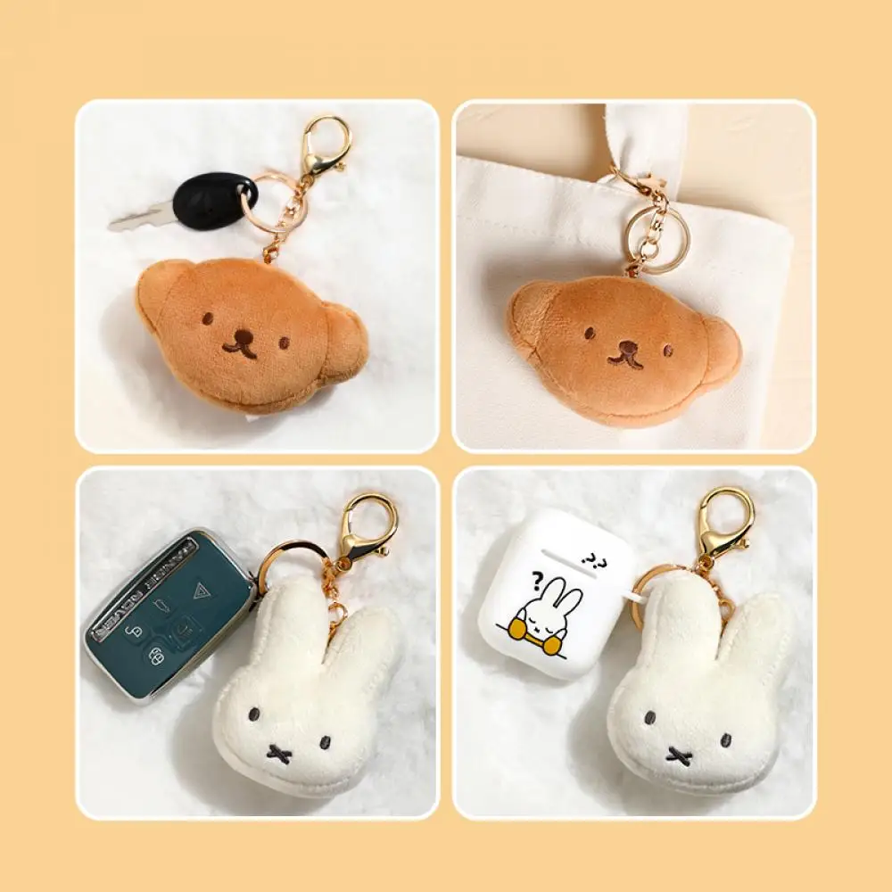 Miffy chaveiros de pelúcia pingentes de alta qualidade estatuetas pingentes de brinquedo kawaii-os melhores presentes de aniversário para meninas pingente de mochila escolar