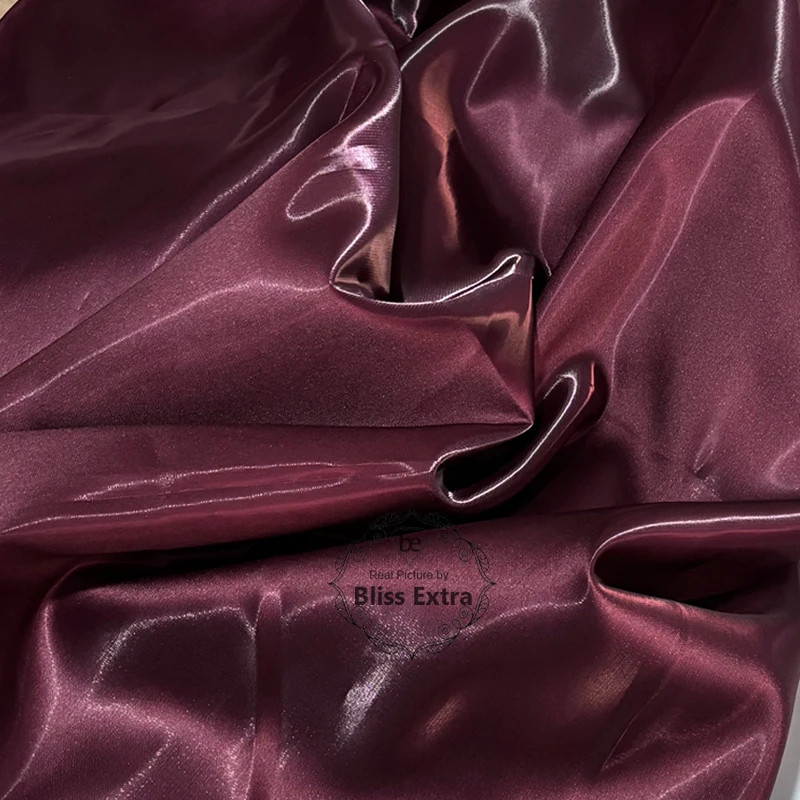 Luxury Glossy Liquid Satin Fabric Wide 1.5M Galaxy Water Gloss Satin Fabric for Dress Suit Clothing Fashion Designer Material