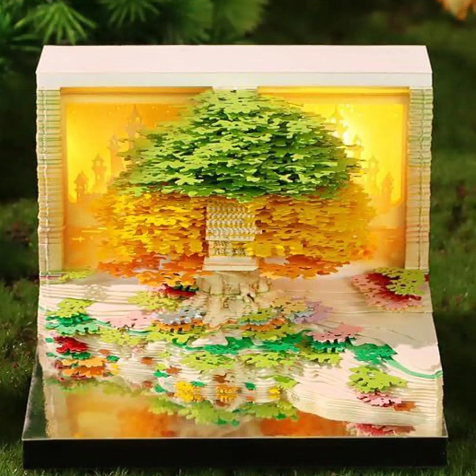 Blocco note 3D 2026 Calendario Strappo Scultura di carta Memo Decor Fiore Albero Design per Natale Insegnante Scuola Allenamento Vacanza