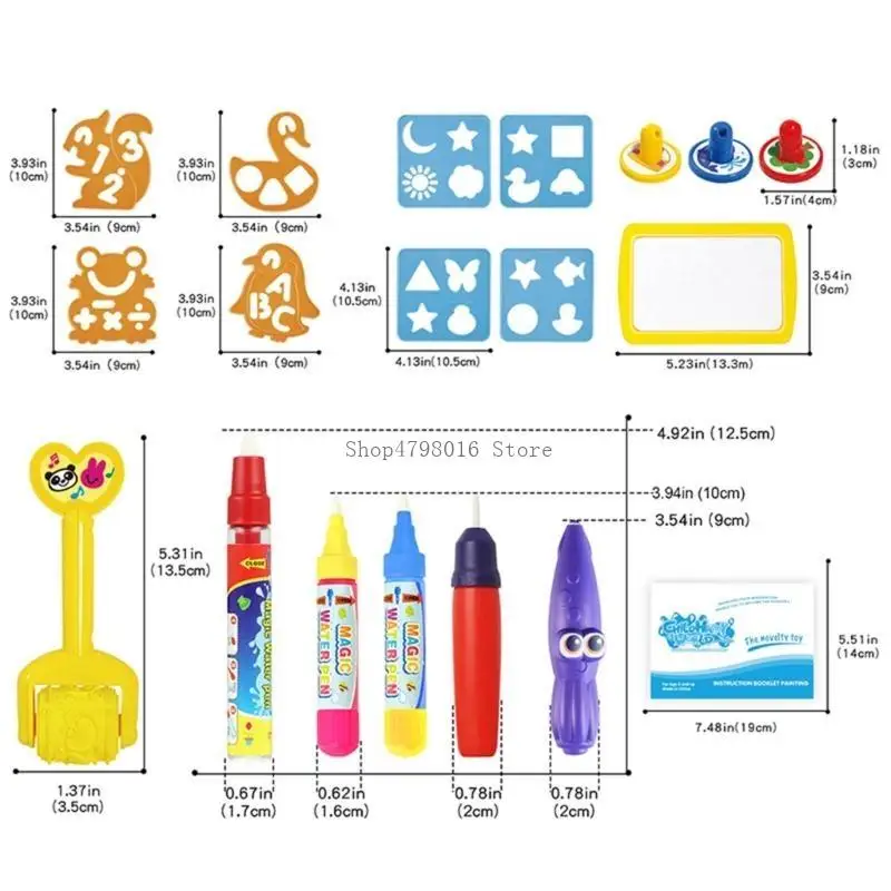 Water-Drawing Mat Aqua Doodle-Mat Painting Educational Toy Kids Girls Gift