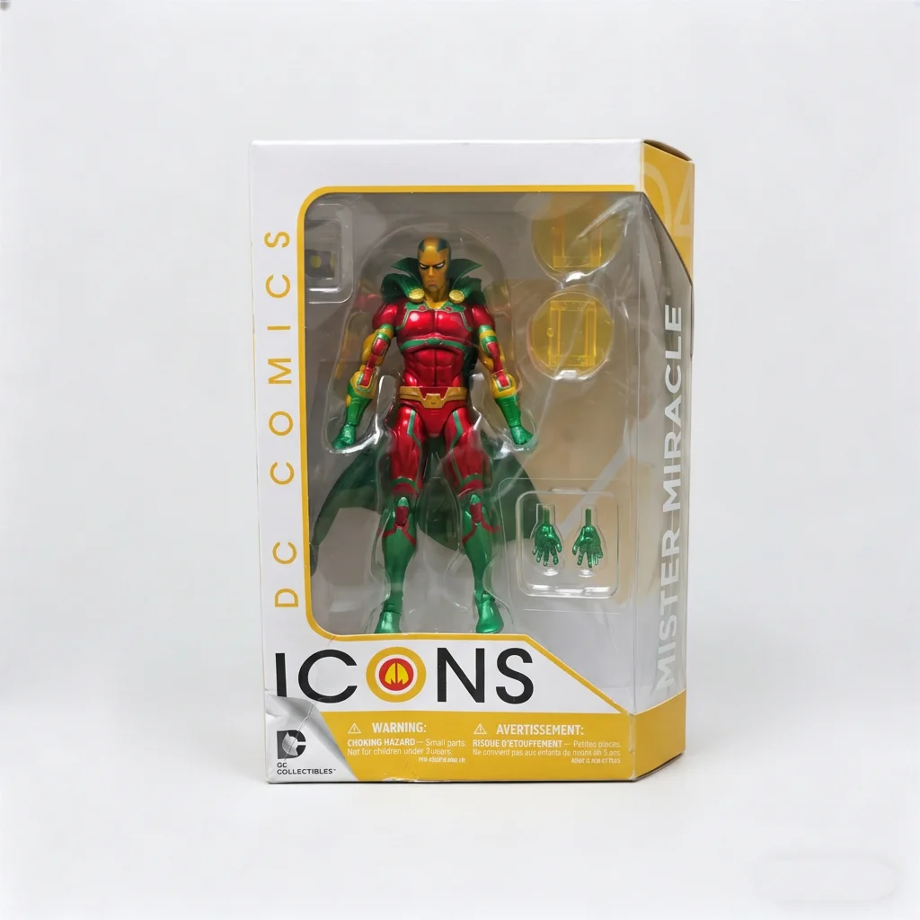 

Коллекционная фигурка DC Comics Icons Earth 2 Mr Mister Miracle, 6 дюймов, 2016 год, игрушка. Коробка немного потертая.