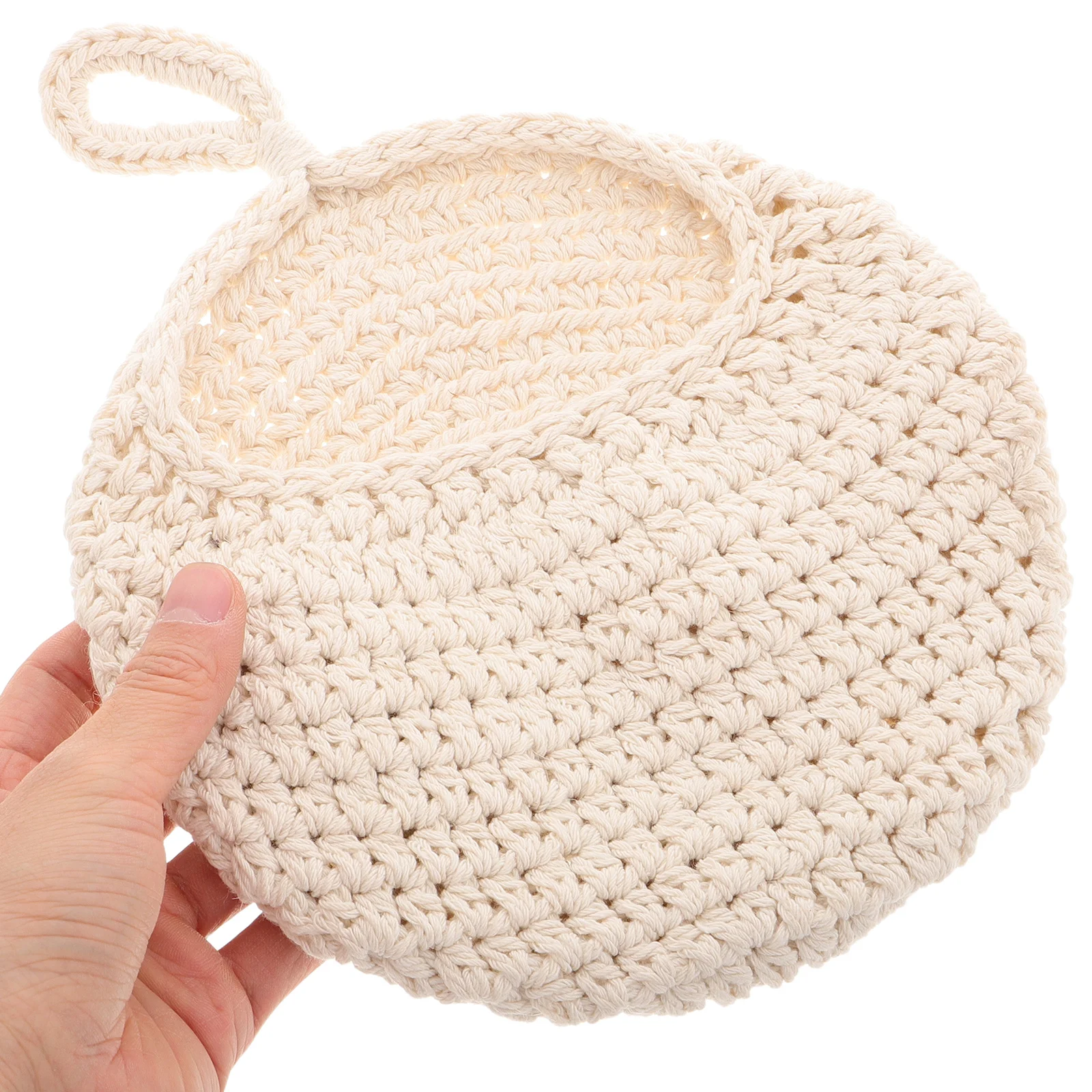 

2pcs Wall Mounted Cotton Rope Hanging Basket For Kitchen Storage Fruit Hammock Handwoven Net Organizer Vegetable Holder Macrame