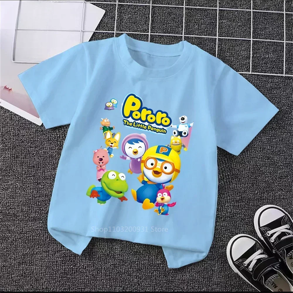 Make Your Summer Fun with Pororo Korean! Our Soft, Casual Tees with Adorable Prints Are Perfect for Boys & Girls Ages 3-14