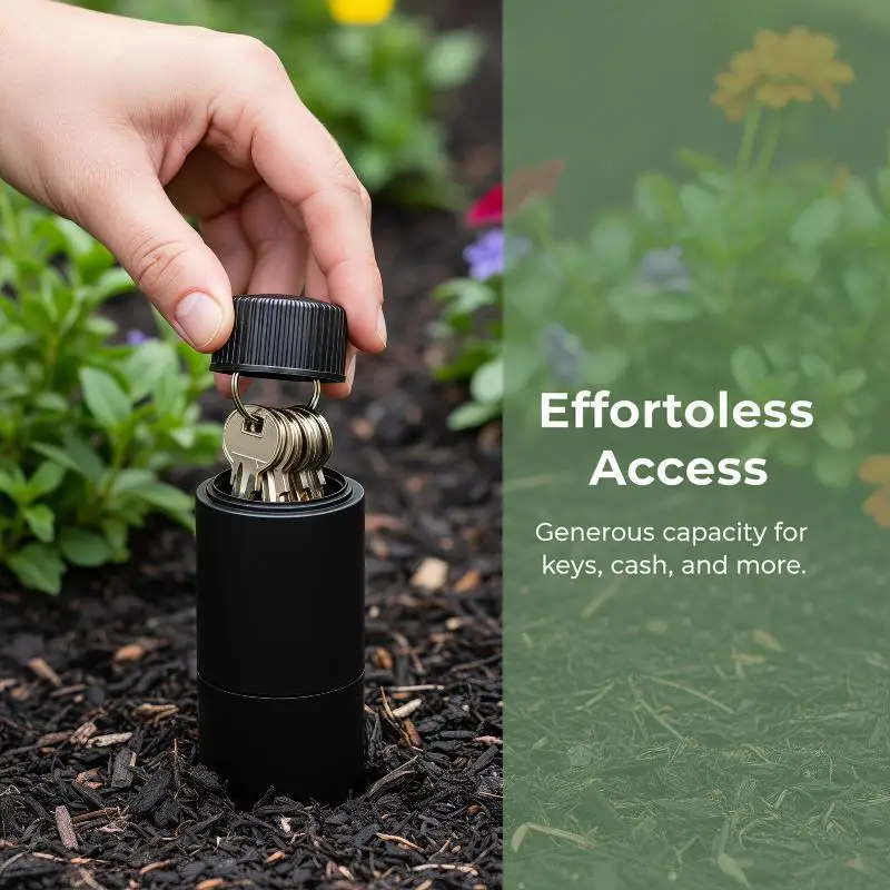 Garten-Schlüsselversteck, Realistischer Unterflur-Gießkanne-Schlüsselsafe, Keine Batterie Benötigt, Langlebiger Kunststoff für Gartensicherheit im Freien – Detail 7