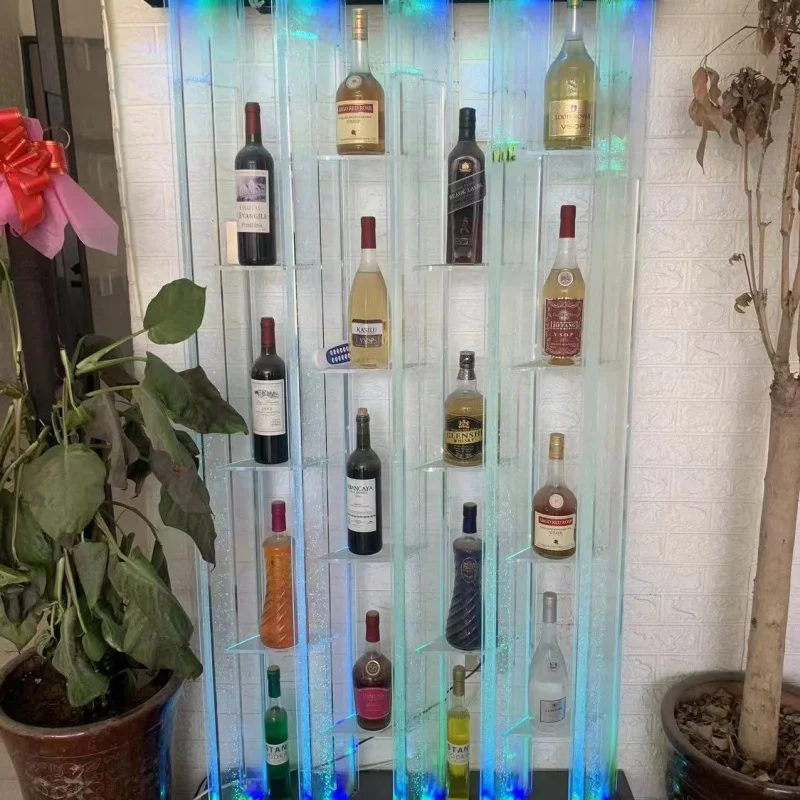 custom.Spa and Salon Indoor Decoration Curved Bubble Panel Bent LED Aquarium Panel Screens & Room Dividers