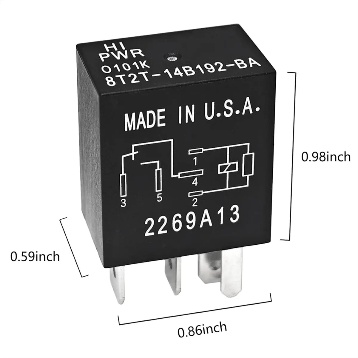 【~ NEW A03R】Relay 8T2T-14B192- 12V 5-Pin for Mondeo Focus Car Relay 30A 12VDC 5Pins Automotive Relay SPDT Contact Form