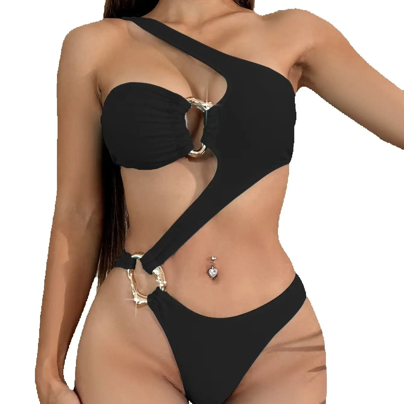 DEKA One Shoulder Sexy Women One Piece Swimsuit Female Swimwear Biquini High Waist Monokini Swimming Suit Bathing Suit Beachwear