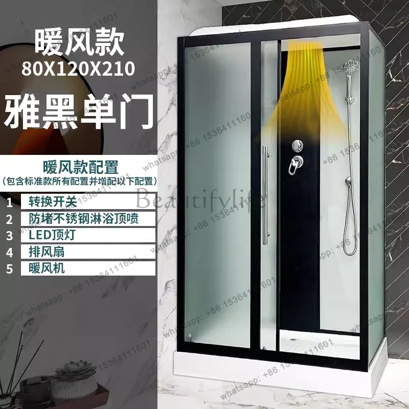 Rectangle shower integrated bathroom integrated household tempered glass partition bath toilet