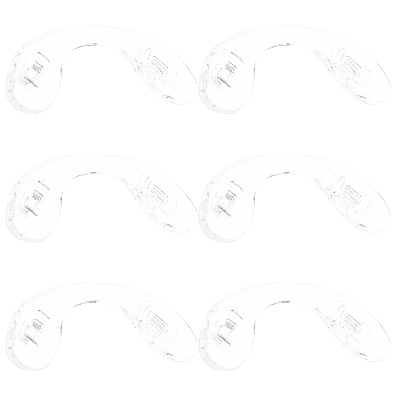 

6pcs Transparent Silicone Nose Pad Bracket Eyeglass Frame Bridge Pad Glasses Saddle Strap Grips Conjoined Antislip