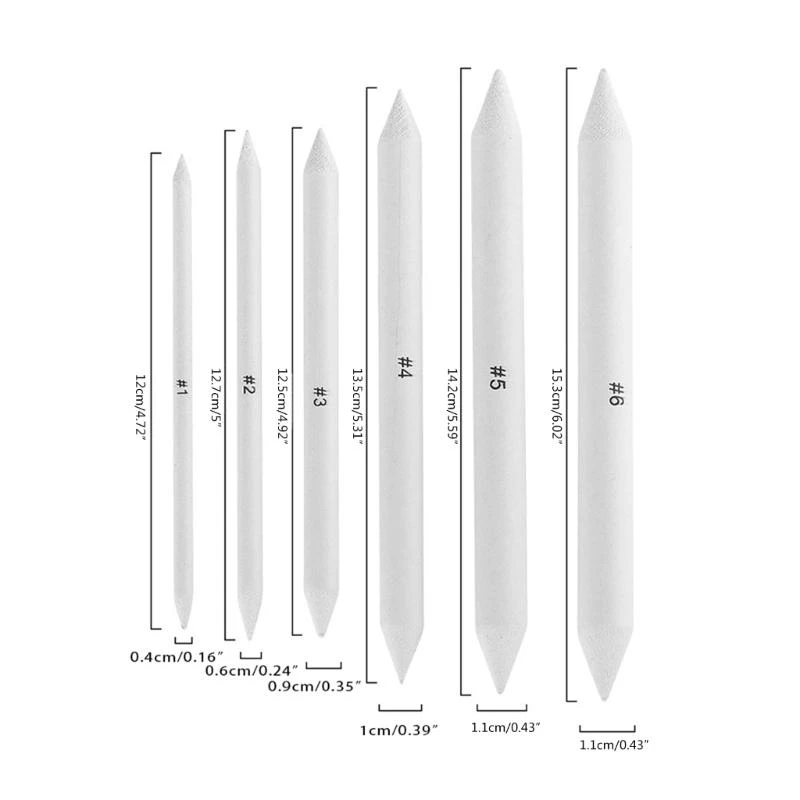 090F 6 комплект двойной для карандашей для затенения головы для наброски для смешивания для художников L