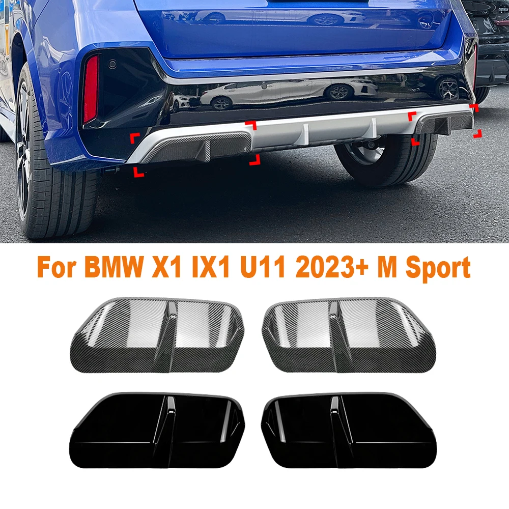 

For BMW X1 IX1 U11 2023+ M Sport Rear Bumper Lip Diffuser Spoiler Splitter Protector Car Styling Auto Accessories Decoration