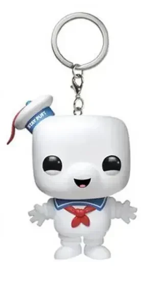 Funko Pop MOVIES Ghostbusters Stay Puft Marshmallow Man Slimer Keychain Toy 4CM PVC Vinyl Figures Pocket Pop Key Chain Toys