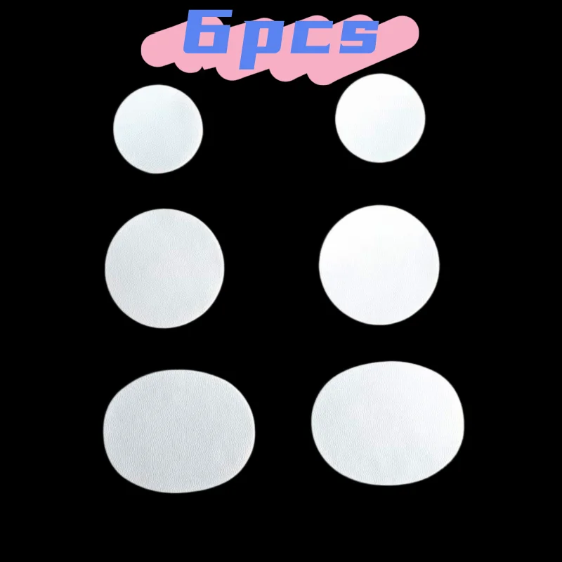 6Pcs White Waterproof Shoe Mending Patches Self Adhesive Durable Sneaker Mesh Hole Repair Heel Inner Lining Repair Stickers