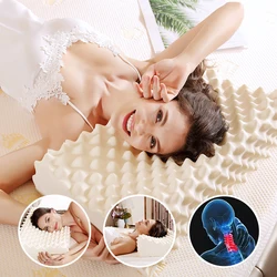 TAIHI 93% Natural latex Pillow For Neck Pain Thailand Massage Cervical Orthopedic Pillows For Sleeping Effectively Prevent Mites